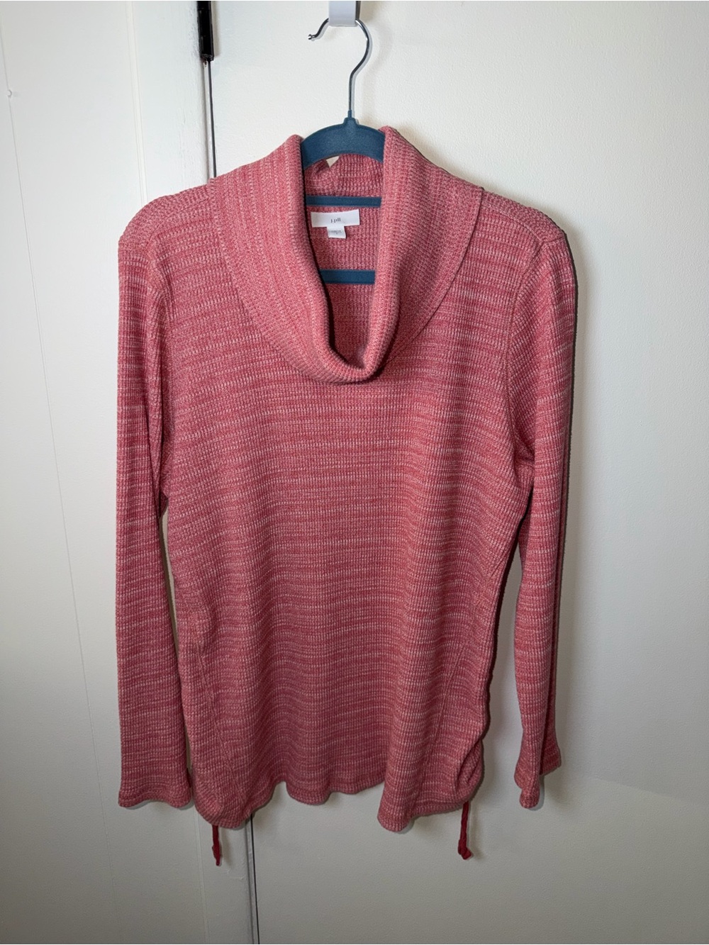 J.Jill Women’s Cowl‑Neck Knit Top | Rose | L | GUC